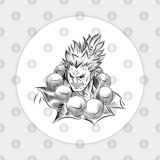 akuma the street fighter Magnet by jorge_lebeau